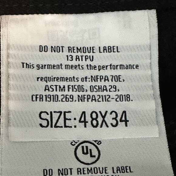 Wolverine FR Flame Resistant Stretch Denim Work Pants Mens 48x34 Black NWOT - Picture 7 of 9